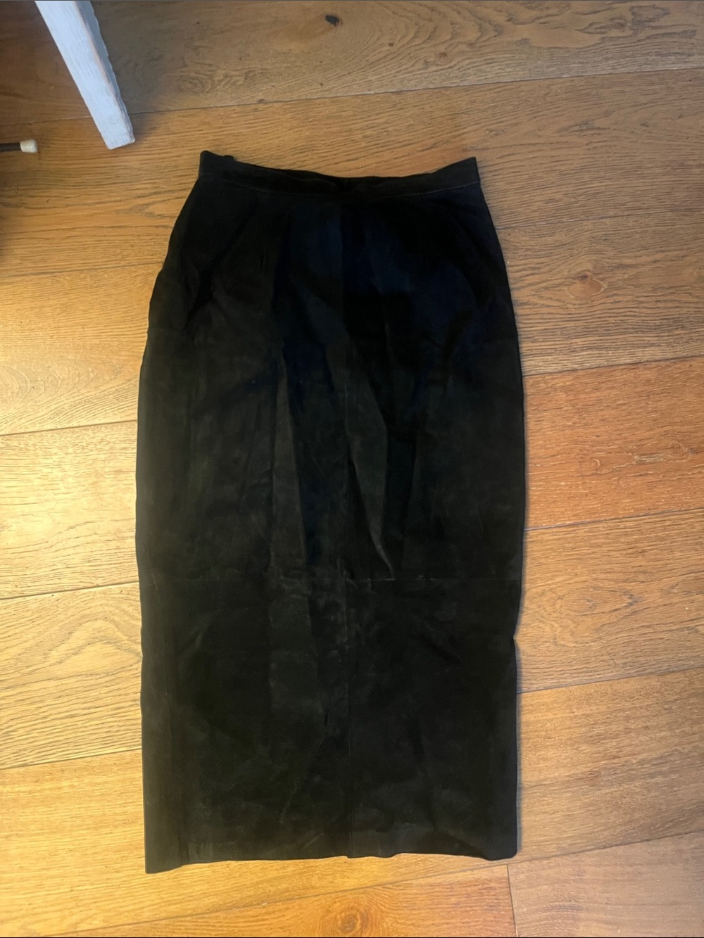 Black Suede Pencil Skirt - Sleek Women's Tailored Style